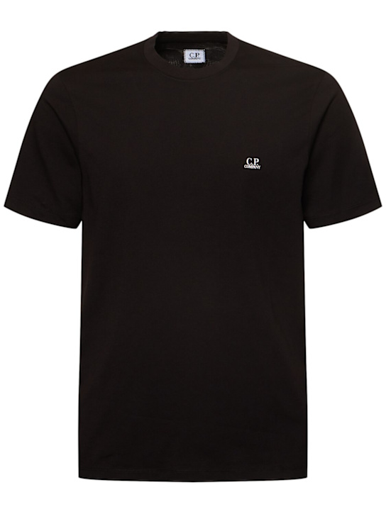 C.P. Company: 30/1 jersey back google t-shirt - Nero - men_0 | Luisa Via Roma