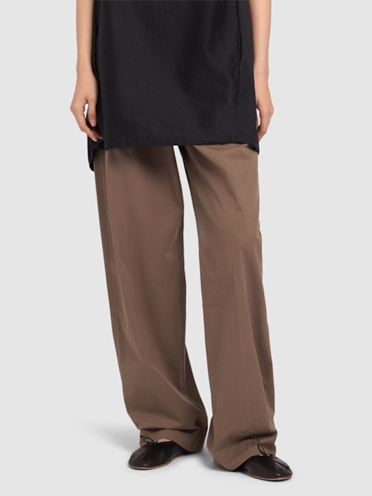 The Row: Round Ballet leather flats - Black - women_1 | Luisa Via Roma