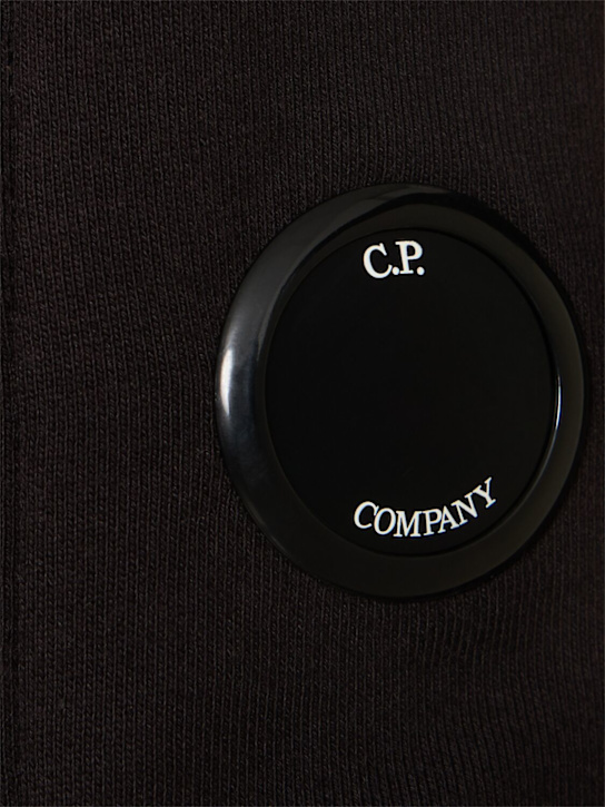 C.P. Company: Diagonal raised fleece lens sweatshirt - Black - men_2 | Luisa Via Roma