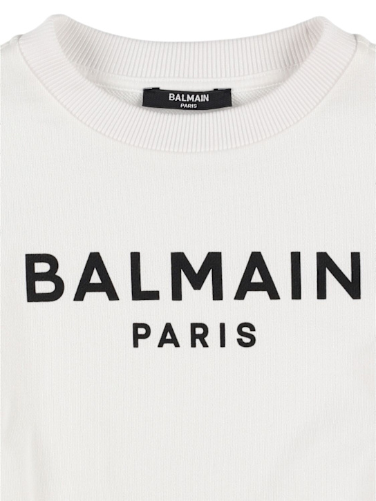 Balmain: Cotton sweatshirt w/logo - kids-boys_1 | Luisa Via Roma