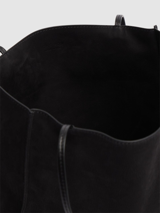 The Row: Large To Go suede tote - Black - women_6 | Luisa Via Roma