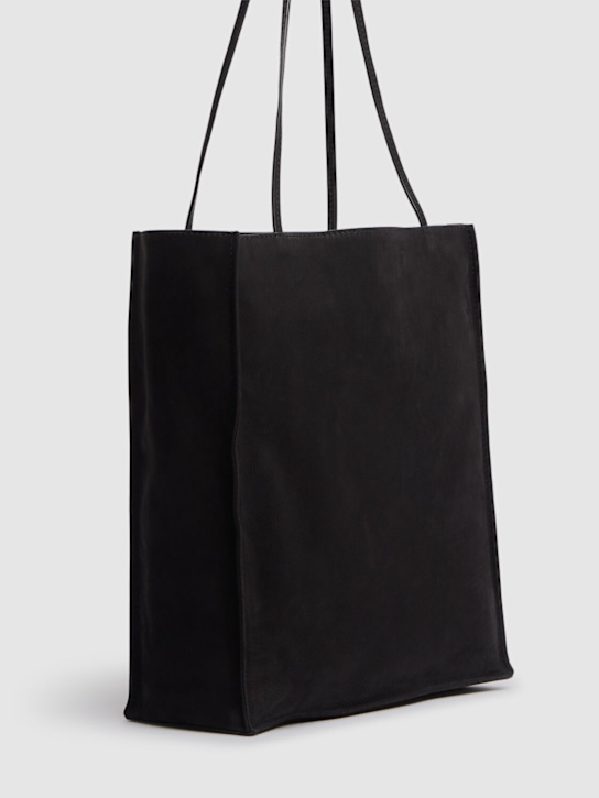 The Row: Large To Go suede tote - Black - women_5 | Luisa Via Roma