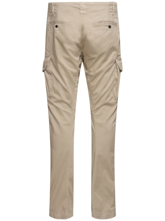 C.P. Company: Sateen stretch cargo lens pants - Vintage Khaki - men_3 | Luisa Via Roma