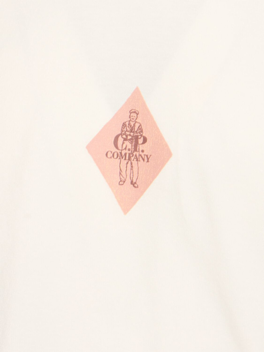 C.P. Company: Logo t-shirt - Gauze White - men_4 | Luisa Via Roma