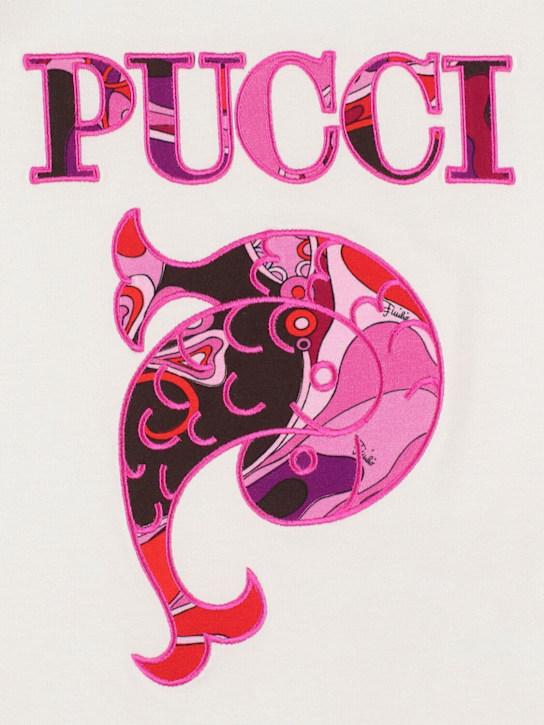Pucci: Printed cotton jersey t-shirt - kids-girls_1 | Luisa Via Roma