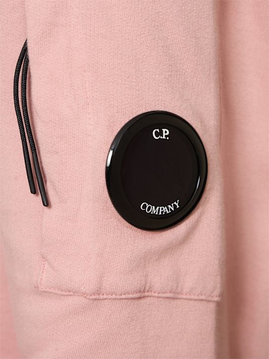 C.P. Company: Light fleece full zip hooded sweatshirt - Misty Rose - men_4 | Luisa Via Roma