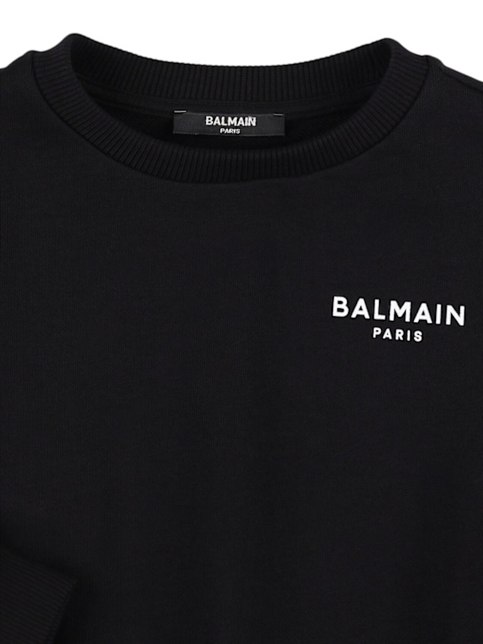 Balmain: Cotton sweatshirt w/logo - kids-boys_1 | Luisa Via Roma