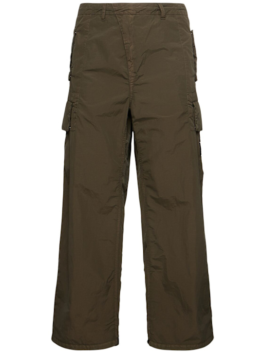 C.P. Company: Flatt nylon oversize pants - Green - men_0 | Luisa Via Roma