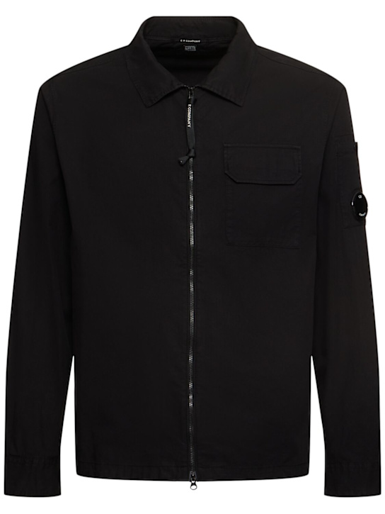 C.P. Company: Organic gabardine full zip overshirt - men_0 | Luisa Via Roma