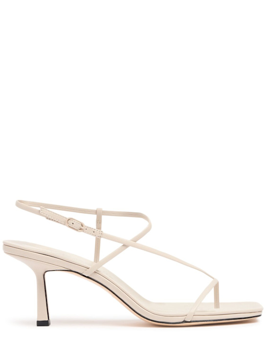 Studio Amelia: 70mm Cross Front leather sandals - women_0 | Luisa Via Roma