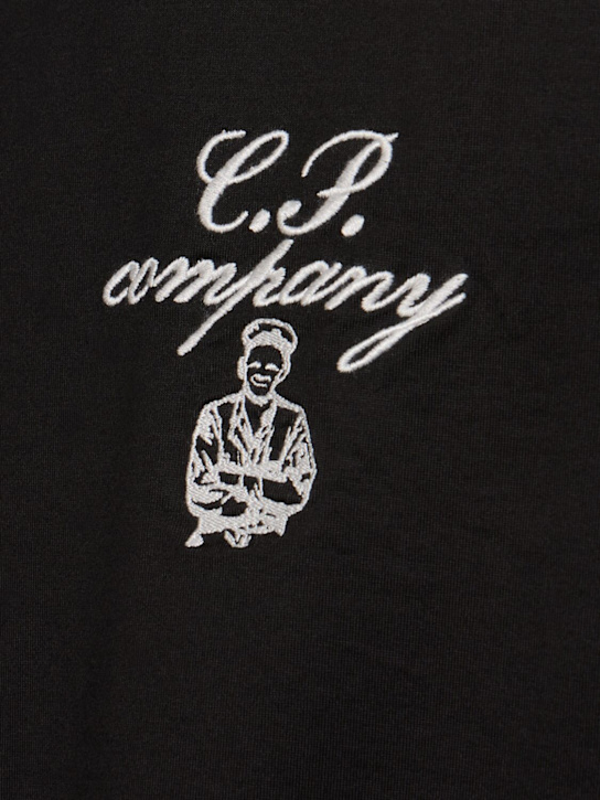C.P. Company: Embroidery t-shirt - Black - men_4 | Luisa Via Roma