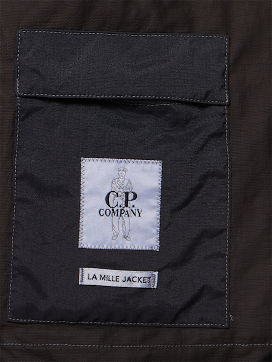 C.P. Company: Raffia goggle jacket - Smoked Pearl - men_6 | Luisa Via Roma