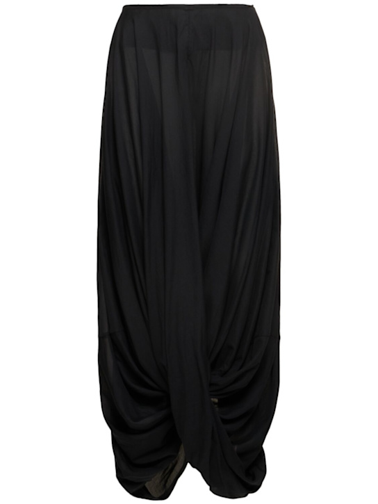 Toteme: Cocoon draped lyocell blend skirt - women_0 | Luisa Via Roma