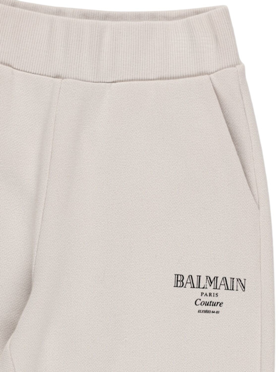 Balmain: Cotton sweatpants - Beige - kids-boys_1 | Luisa Via Roma