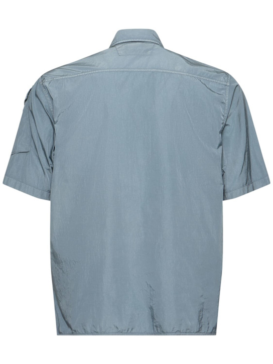C.P. Company: Chrome-R short sleeve overshirt - Stormy Weather - men_3 | Luisa Via Roma