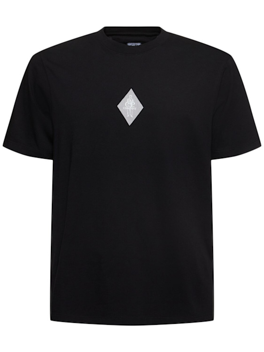C.P. Company: Logo t-shirt - Black - men_0 | Luisa Via Roma