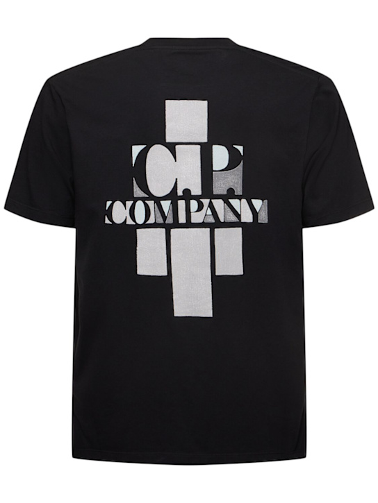 C.P. Company: Logo t-shirt - Black - men_3 | Luisa Via Roma