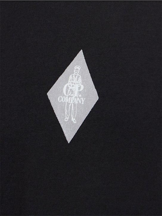 C.P. Company: Logo t-shirt - Black - men_4 | Luisa Via Roma