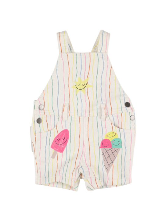 Stella McCartney Kids: コットンギャバジンオーバーオール - ホワイト - kids-girls_0 | Luisa Via Roma
