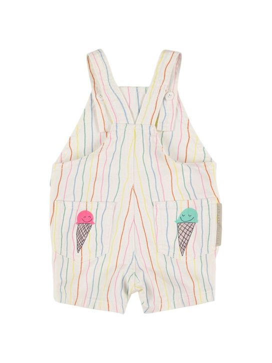 Stella McCartney Kids: コットンギャバジンオーバーオール - ホワイト - kids-girls_1 | Luisa Via Roma