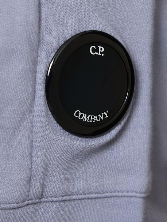 C.P. Company: Light fleece full zip hooded sweatshirt - Lavender Violet - men_4 | Luisa Via Roma