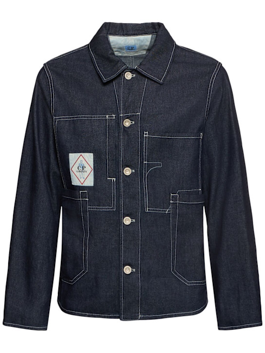 C.P. Company: 3/1 Denim Chore jacket - Denim-normal Wa - men_0 | Luisa Via Roma