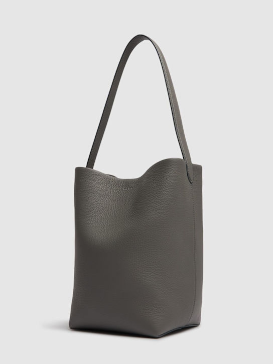 The Row: Medium n/s park lux grain leather bag - Timouse Grey - women_2 | Luisa Via Roma