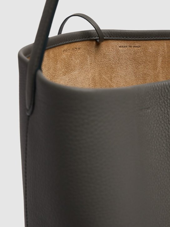 The Row: Medium n/s park lux grain leather bag - Timouse Grey - women_5 | Luisa Via Roma
