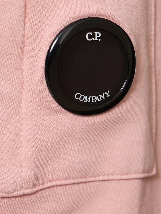 C.P. Company: Light fleece crewneck sweatshirt - Misty Rose - men_4 | Luisa Via Roma