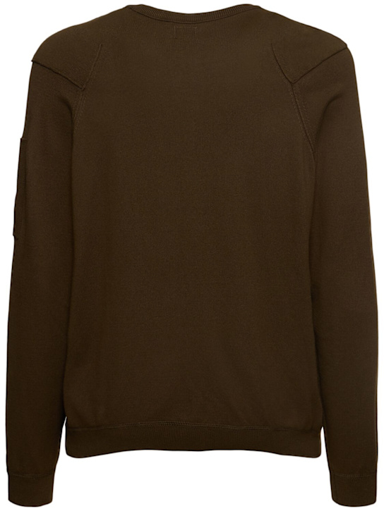 C.P. Company: Sea Island crewneck lens sweater - Green - men_3 | Luisa Via Roma