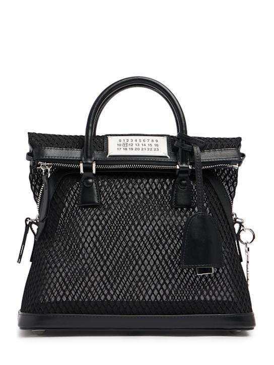 Maison Margiela: Mini 5AC Classique net top handle bag - women_0 | Luisa Via Roma