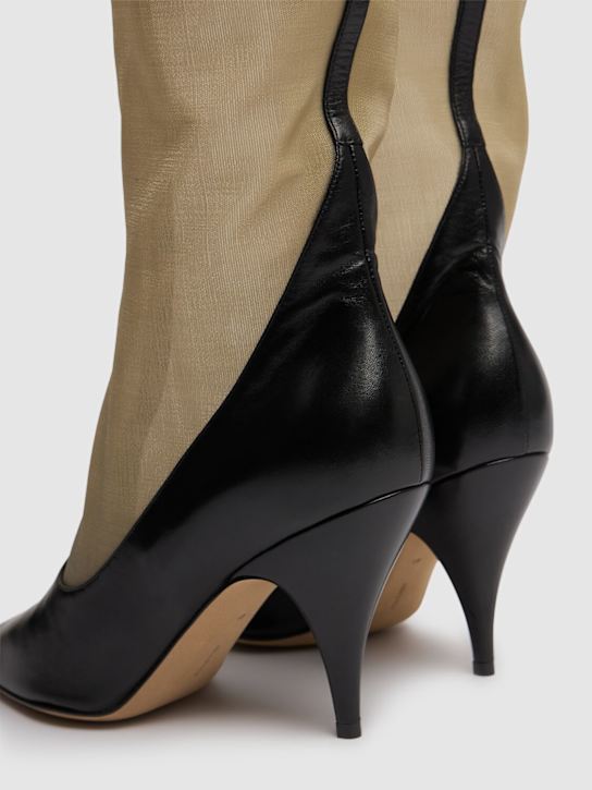 The Row: 85mm Mesh high boots - Black - women_3 | Luisa Via Roma
