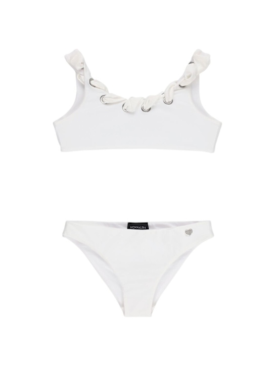 Monnalisa: Set bikini in poly - Bianco - kids-girls_0 | Luisa Via Roma