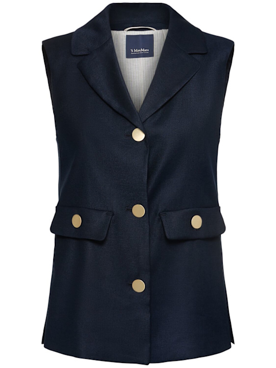 Caroline linen blend vest