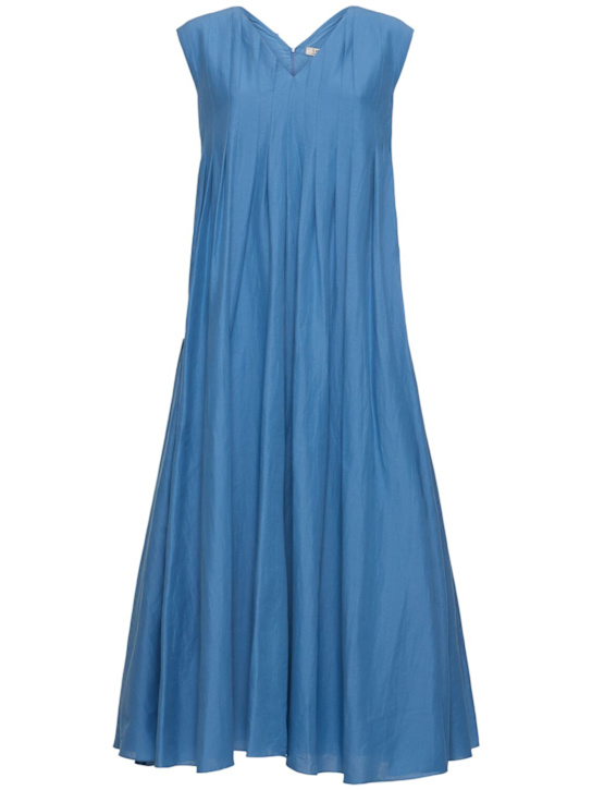'S Max Mara: Piega canvas long dress - women_0 | Luisa Via Roma