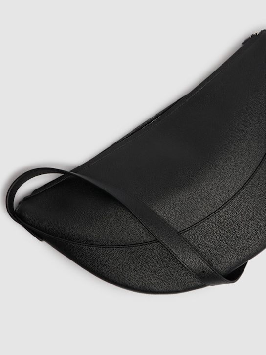 The Row: Jouve lux fine grain shoulder bag - Black - men_4 | Luisa Via Roma