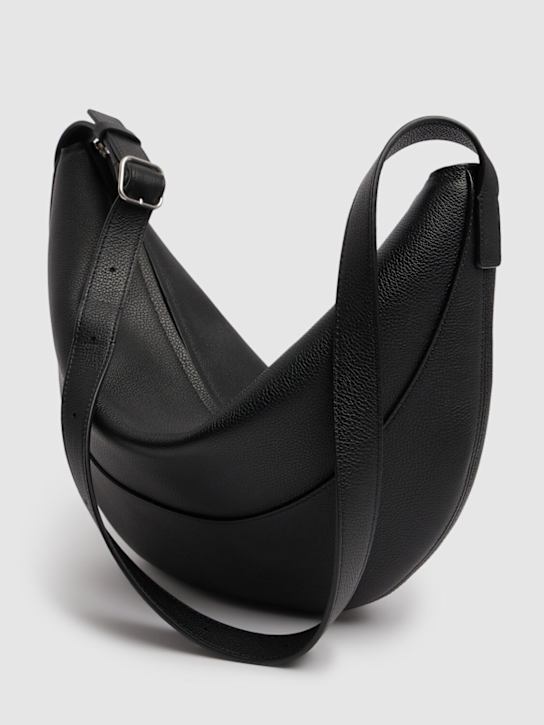 The Row: Jouve lux fine grain shoulder bag - Black - men_1 | Luisa Via Roma