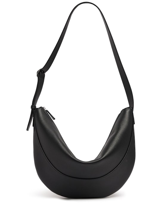 The Row: Jouve lux fine grain shoulder bag - Black - men_0 | Luisa Via Roma