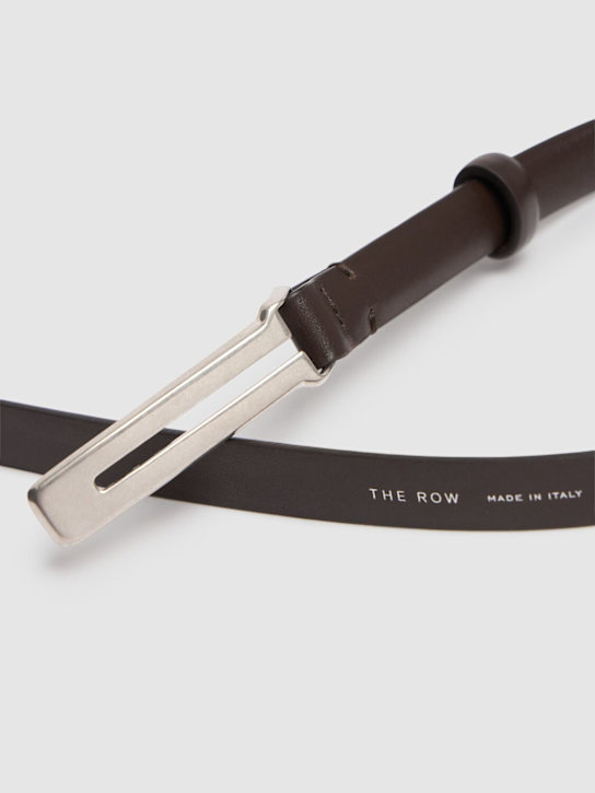 The Row: Cintura Kuk in pelle - Marrone Scuro - women_1 | Luisa Via Roma