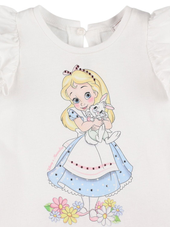 Monnalisa: コットンジャージーワンピース - ピンク - kids-girls_1 | Luisa Via Roma