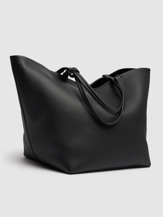 The Row: XL Park leather tote bag - Black - men_5 | Luisa Via Roma