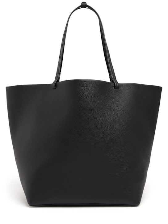 The Row: XL Park leather tote bag - Black - men_0 | Luisa Via Roma