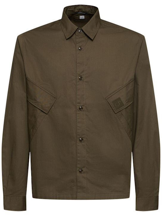 C.P. Company: Metropolis gabardine shirt - Green - men_0 | Luisa Via Roma