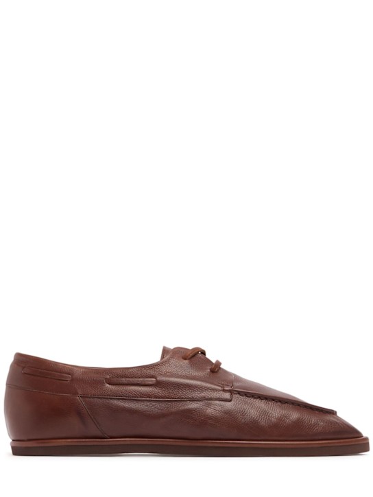 Auralee: Bootsschuhe aus Leder - Braun - men_0 | Luisa Via Roma
