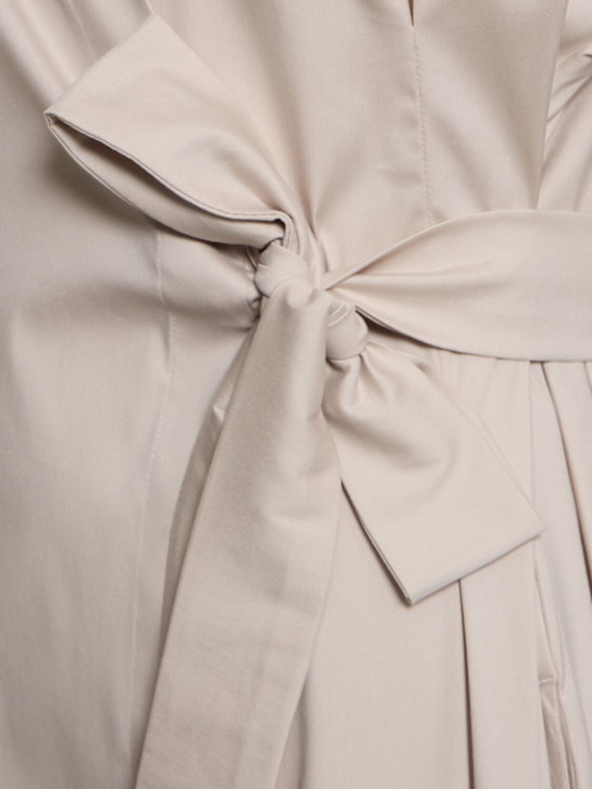 'S Max Mara: Sarah poplin midi dress - Beige - women_4 | Luisa Via Roma