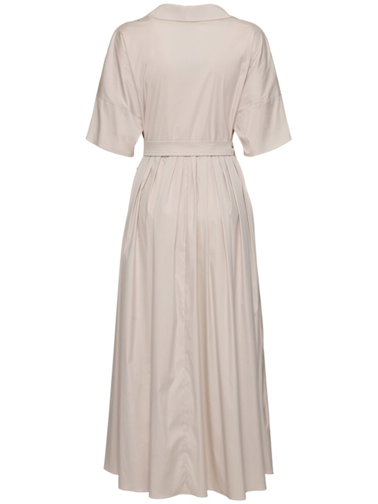 'S Max Mara: Sarah poplin midi dress - Beige - women_3 | Luisa Via Roma