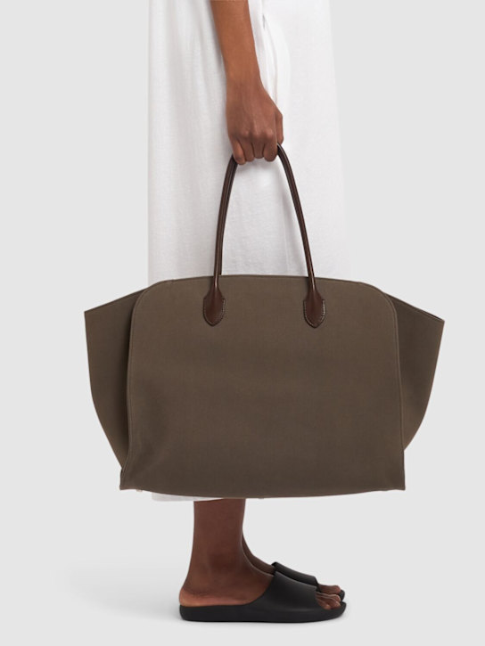 The Row: Marlo 17 textured canvas tote bag - women_1 | Luisa Via Roma