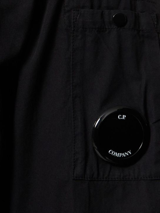 C.P. Company: Organic gabardine lens shirt - Black - men_4 | Luisa Via Roma