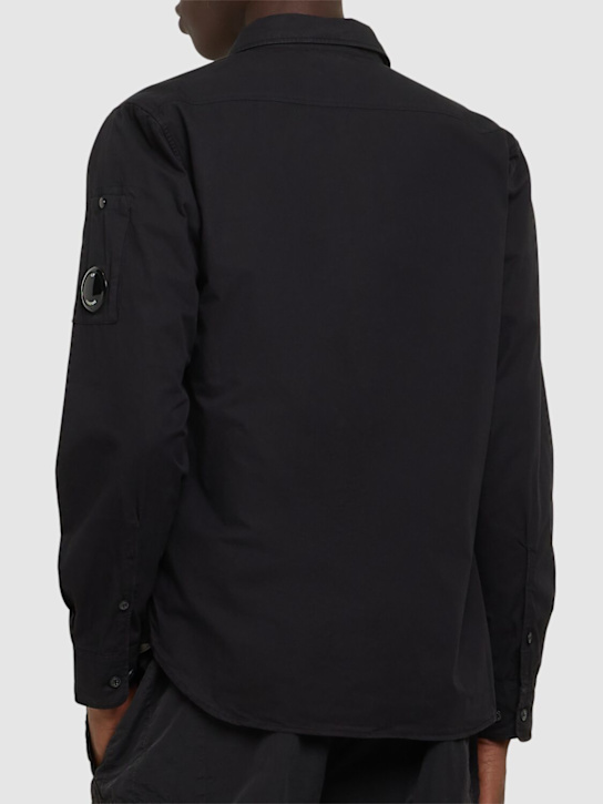 C.P. Company: Organic gabardine lens shirt - Black - men_2 | Luisa Via Roma