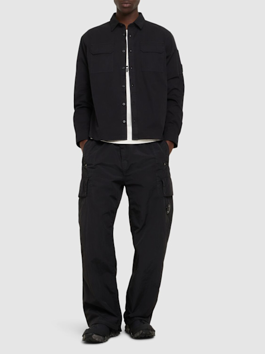C.P. Company: Organic gabardine lens shirt - Black - men_1 | Luisa Via Roma
